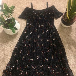 Midi Floral Strapless and Spaghetti Strap Combo